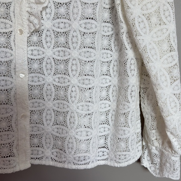 Sezane Chlo Long sleeve guipure shirt - Picture 5 of 7